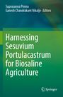 Titel: Harnessing Sesuvium Portulacastrum for Biosaline Agriculture. Herausgeber: Suprasanna Penna, Ganesh Chandrakant Nikalje. grüner Hintergrund.