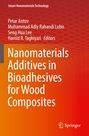 Buchtitel: "Nanomaterials Additives in Bioadhesives for Wood Composites". Orange Hintergrund mit Wabenmuster. Logo unten.