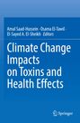 Buchcover mit blauem Hintergrund. Titel: "Climate Change Impacts on Toxins and Health Effects". Herausgebernamen oben.