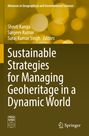 „Sustainable Strategies for Managing Geoheritage in a Dynamic World“ in großer weißer Schrift auf braunem Hintergrund.