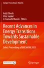 Buchtitel: "Recent Advances in Energy Transitions Towards Sustainable Development". Cover in Rot-Orange mit Springer-Logo.