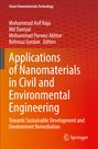 "Applications of Nanomaterials in Civil and Environmental Engineering". Roter, orange-gelber Hintergrund mit Wabenmuster.