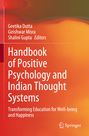 "Handbook of Positive Psychology and Indian Thought Systems" steht in Weiß auf einem orangefarbenen Hintergrund.