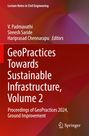Buchtitel: "GeoPractices Towards Sustainable Infrastructure, Volume 2." Herausgeber: Padmavathi, Saride, Chennarapu. Springer-Logo.