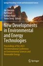 „New Developments in Environmental and Energy Technologies“. Landschaft mit Felsen im Sonnenuntergang. Springer-Logo.
