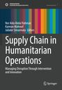 "Supply Chain in Humanitarian Operations" in weißer Schrift auf grauem Hintergrund. Bunte vertikale Streifen oben.