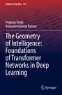 Text: "Studies in Big Data 175. The Geometry of Intelligence: Foundations of Transformer Networks in Deep Learning." Unten ist das Springer-Logo. Der Hintergrund hat rote und blaue Farbtöne mit Einsen und Nullen.