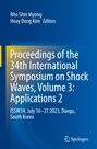 "Proceedings of the 34th International Symposium on Shock Waves, Volume 3: Applications 2," blaue Hintergrund. Logo unten.