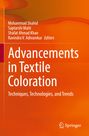 "Advancements in Textile Coloration: Techniques, Technologies, and Trends" mit orange-gelbem Hintergrund. Springer-Logo.