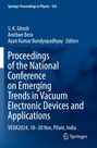 Oben steht "Springer Proceedings in Physics 424". Darunter "S. K. Ghosh, Anirban Bera, Ayan Kumar Bandyopadhyay" und "Editors". Großformatiger Text beschreibt eine Konferenz zu Trends in Elektronikgeräten, VEDA2024 in Indien. Unten ist das Springer-Logo.
