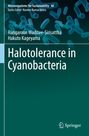Oben steht "Microorganisms for Sustainability 60". Darunter die Autoren: Rungaroon Waditee-Sirisattha, Hakuto Kageyama. Titel: "Halotolerance in Cyanobacteria". Blaugrüner Hintergrund mit Bakterienabbildung.
