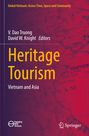 Text oben: "Global Vietnam: Across Time, Space and Community". Titel: "Heritage Tourism". Unten: "Vietnam and Asia". Links unten ein Logo, rechts unten das Springer-Logo. Hintergrund mit Karte von Vietnam in Rot.
