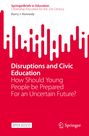 Titel: "Disruptions and Civic Education". Roter Hintergrund mit grafischem roten und weißen Muster. Springer-Logo unten.