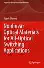 "Nonlinear Optical Materials for All-Optical Switching Applications" von Rajesh Sharma. Roter Hintergrund mit feinen Linien.