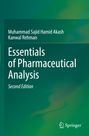 Buchtitel "Essentials of Pharmaceutical Analysis", Autoren "Muhammad Sajid Hamid Akash, Kanwal Rehman", grüner Hintergrund.