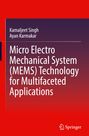 Titel: "Micro Electro Mechanical System (MEMS) Technology for Multifaceted Applications", Autoren: Kamaljeet Singh, Ayan Karmakar. Einfache Gestaltung mit rotem Hintergrund. 