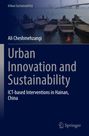 "Urban Innovation and Sustainability" von Ali Cheshmehzangi, Boote im Vordergrund, Stadt und Brücke im Hintergrund. Springer-Logo.