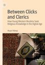 "Between Clicks and Clerics: How Young Western Muslims Seek Religious Knowledge in the Digital Age" von Ihsan Yilmaz. Ein Buch liegt auf einem Kissen vor einem orientalen Teppich.
