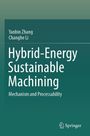 Titel: "Hybrid-Energy Sustainable Machining: Mechanism and Processability", Autoren: Yanbin Zhang, Changhe Li. Grüner Hintergrund. Logo unten.