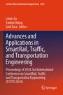 „Advances and Applications in SmartRail, Traffic, and Transportation Engineering“ in weißem Text auf orange-blauem Hintergrund.