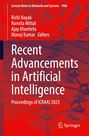 Text: "Recent Advancements in Artificial Intelligence. Proceedings of ICRAAI 2025. Springer." Hintergrund: rote Molekül-Struktur.