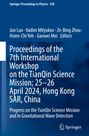 "Proceedings of the 7th International Workshop on the TianQin Science Mission; 25–26 April 2024, Hong Kong SAR, China" steht auf einem blauen Hintergrund.