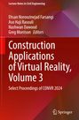 Text: Construction Applications of Virtual Reality, Volume 3. Hintergrund in Rot und Violett. Springer-Logo unten.