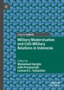"Military Modernisation and Civil-Military Relations in Indonesia", Herausgeber: Muhamad Haripin, Adhi Priamarizki, Leonard C. Sebastian. Geometrisches Muster als Hintergrund.