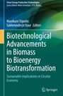 Text: "Biotechnological Advancements in Biomass to Bioenergy Biotransformation." Logo unten rechts, Hintergrund in Grün- und Blautönen.