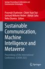 "Sustainable Communication, Machine Intelligence and Metaverse" auf blau-rotem Hintergrund. Springer-Logo unten rechts.