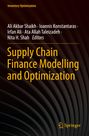 "Supply Chain Finance Modelling and Optimization" steht in gelber Schrift auf einem dunklen, gerippten Hintergrund. Springer-Logo unten rechts.