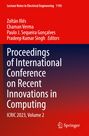 „Proceedings of International Conference on Recent Innovations in Computing, ICRIC 2023, Volume 2.“ Oben rote, unten blaue Farbverläufe, Springer-Logo.
