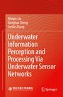 Titel: "Underwater Information Perception and Processing Via Underwater Sensor Networks". Roter Hintergrund mit wellenförmigem Muster.