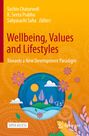 „Wellbeing, Values and Lifestyles“, „Towards a New Development Paradigm“, bunte Illustration mit Naturmotiven.