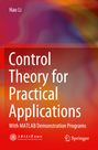 „Control Theory for Practical Applications. With MATLAB Programs.“ Buntes, abstraktes Hintergrunddesign mit Rot- und Orangetönen.