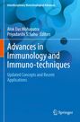 Blauer Hintergrund mit abstrakten Formen, Titel: "Advances in Immunology and Immuno-techniques", Autoren: Alok Das Mohapatra, Priyadarshi S. Sahu.