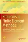 Buchtitel: "Problems in Finite Element Methods". Autor: Aref Jeribi. Logo von Springer unten rechts. Farbiges, abstraktes Design.