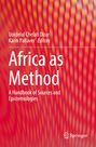 „Africa as Method“ steht groß auf rot-orange gestreiftem Hintergrund, darunter „Springer“-Logo.