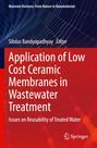 Titel: "Application of Low Cost Ceramic Membranes in Wastewater Treatment." Logo: Springer. Hintergrund: Linienmuster.