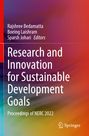Buchtitel: "Research and Innovation for Sustainable Development Goals". Bunte, abstrakte Farbverläufe im Hintergrund.