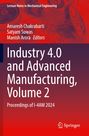 Titel: "Industry 4.0 and Advanced Manufacturing, Volume 2". Rotes Hintergrundbild mit Zahnrädern und Skizzen.