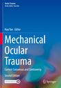 "Mechanical Ocular Trauma: Current Consensus and Controversy, Second Edition" auf blauem Hintergrund, verschwommene Farben.