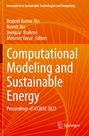 Buchtitel: "Computational Modeling and Sustainable Energy". Orange Hintergrund mit abstraktem Muster. Logo von Springer.