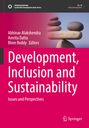 Oben Namen von Editoren; Thema: "Development, Inclusion and Sustainability: Issues and Perspectives." Steinbalance.