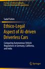 Titel: Ethico-Legal Aspect of AI-driven Driverless Cars. Hintergrund: Dunkel mit blauen Lichtern. Springer-Logo unten.