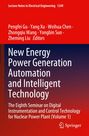 Roter Hintergrund, Text: "New Energy Power Generation Automation and Intelligent Technology", Herausgeber: Pengfei Gu et al., Springer-Logo.