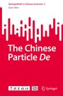 "The Chinese Particle De", Schrift oben und unten, roter Hintergrund mit weißen, tropfenden Linien. Logos unten.