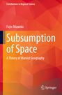 Titel: Subsumption of Space. Autor: Fujio Mizuoka. Ein orange-rotes geometrisches Muster auf einem Buchcover.