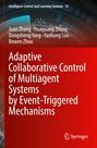 Titel: "Adaptive Collaborative Control of Multiagent Systems by Event-Triggered Mechanisms". Autoren: Juan Zhang, Huaguang Zhang. Rotes, technisches Design mit komplexen Diagrammen im Hintergrund. Springer-Logo unten.