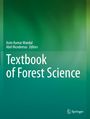 Grüner Hintergrund mit Text "Textbook of Forest Science". Autoren: Asim Kumar Mandal und Abel Nicodemus. Springer-Logo unten.